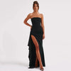 Backless High Slit Evening Dress