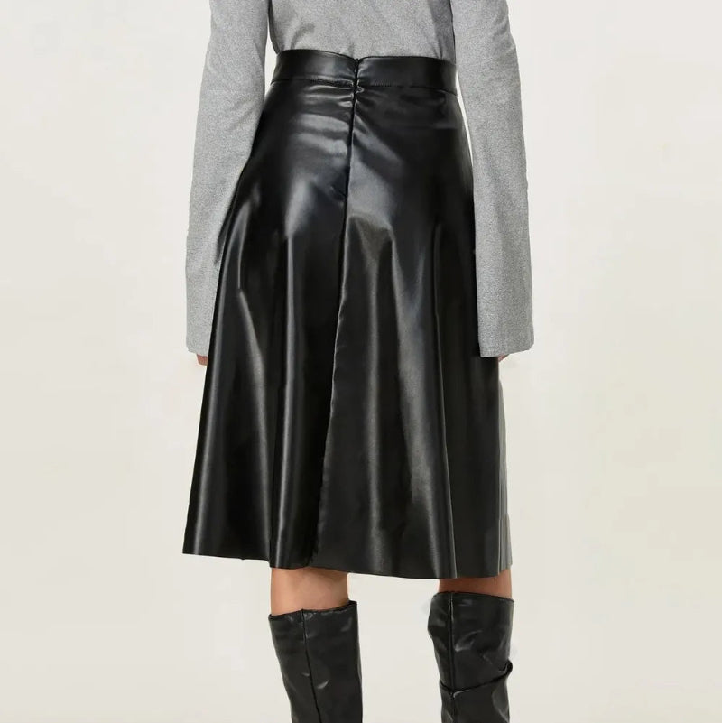 High Waist Skirt with Zipper