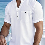 Effortless Modernity: The Lightweight Stand-Collar Shirt