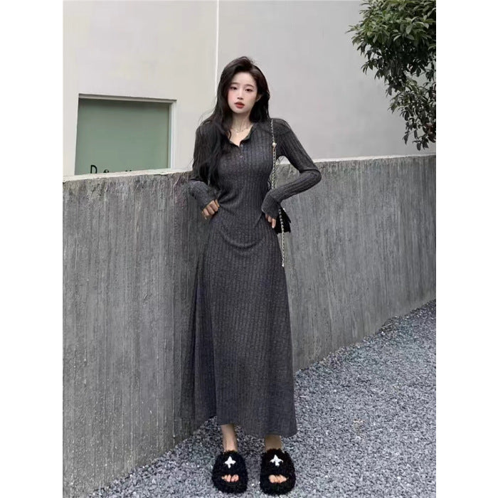 Vintage Long Sleeve Knit Dress