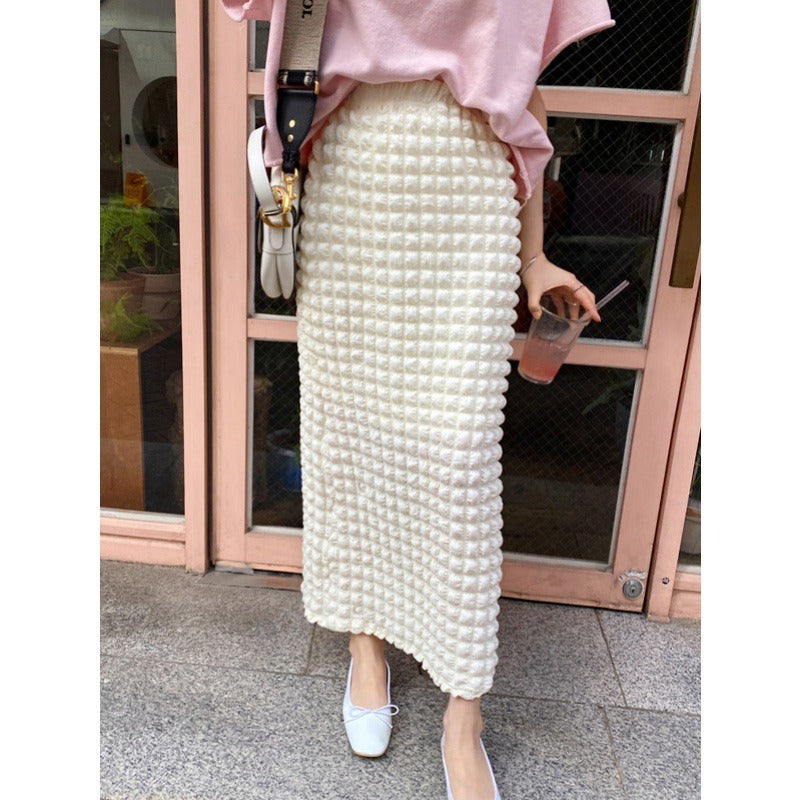 High Elastic Waist Casual Midi Skirts - runwayfashionista.com