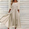 Elevate Your Presence: The Elegant Chiffon Lace Hollow-Out Maxi Dress