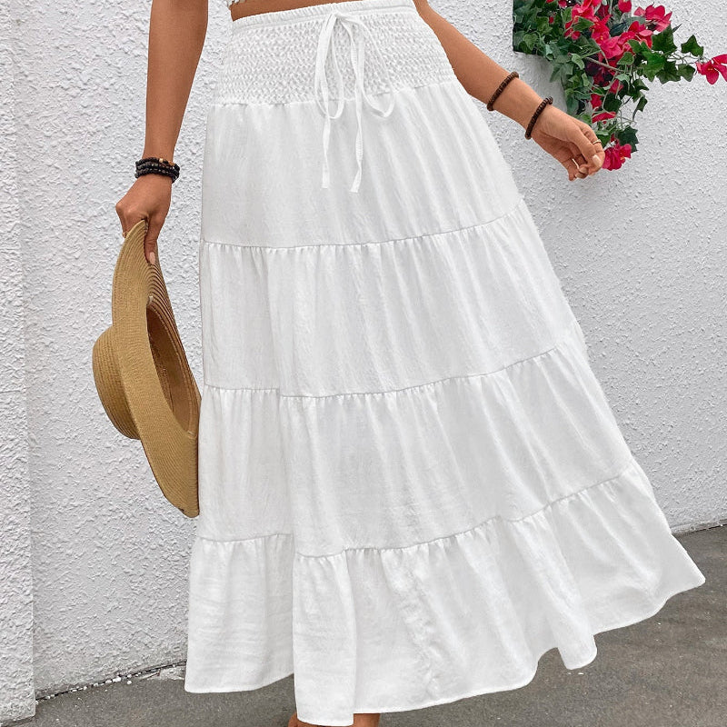High-waisted Bohemian Long Skirt