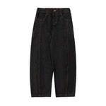 Loose semi elastic jeans - Black