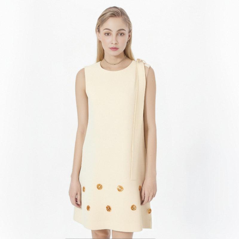 A-line Foral Round Neck Dress