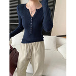 Henley V-Neck Knit: Sharp Commuter Edge