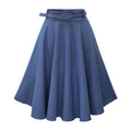 High Elastic Waist Streetwear Midi Skirt - runwayfashionista.com