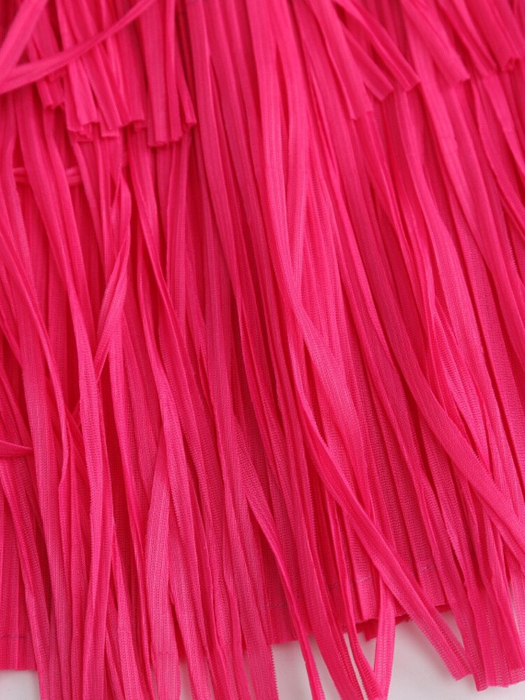 Pleated Tassels Skirt - runwayfashionista.com