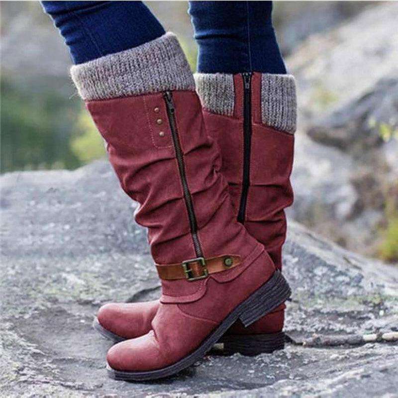 Mid Length Knight Boots - runwayfashionista.com