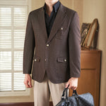 Casual Solid Color Long-sleeved Blazers