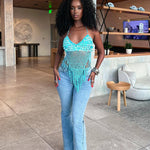 Sequined Tassel Camisole Top