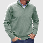 Stand Collar Zipper Sweater