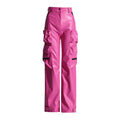 PU leather multi pocket long zippered - runwayfashionista.com