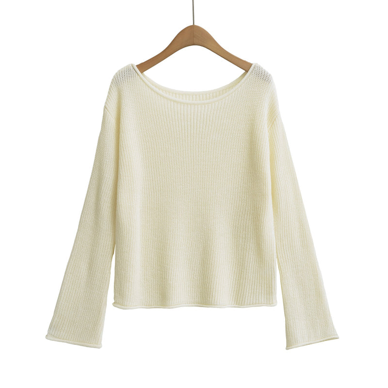 The Essential One-Shoulder Sweater: Elevated Office Style - white
