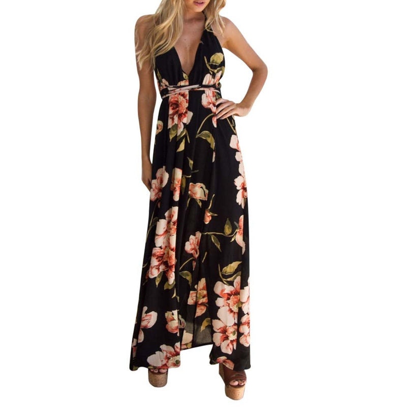 Boho Maxi Evening Dress - runwayfashionista.com