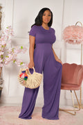 Casual Wide Leg Two Piece Set - runwayfashionista.com