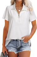 Short sleeved zippered t-shirt