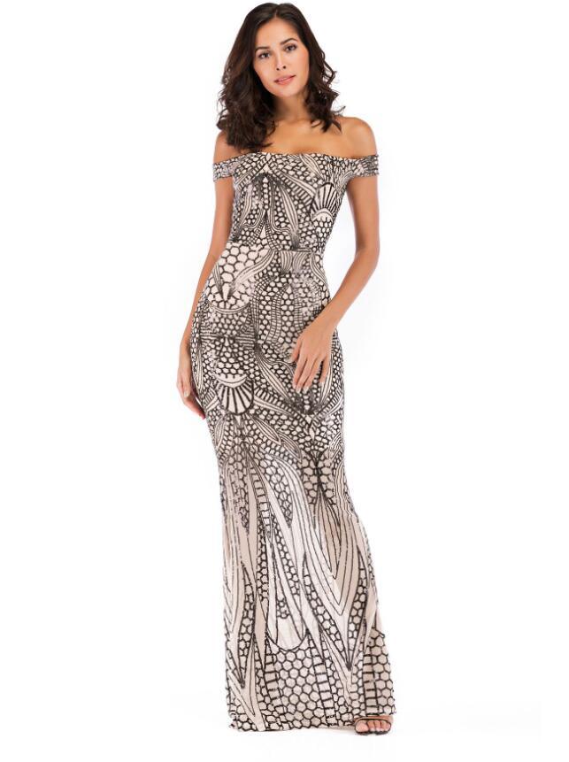 Off Shoulder Maxi Dress - runwayfashionista.com