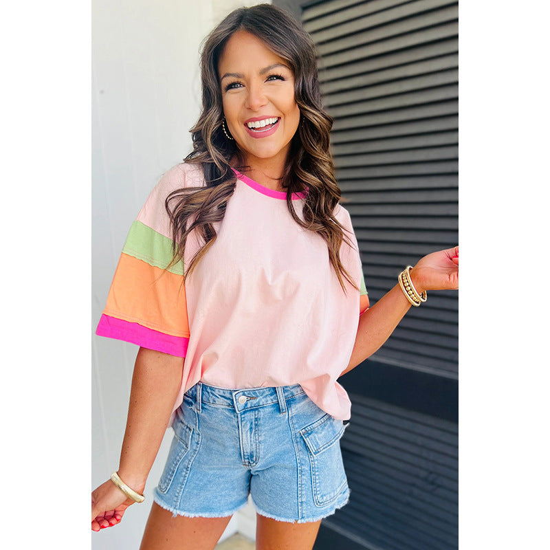 Round Neck Half Sleeved Top