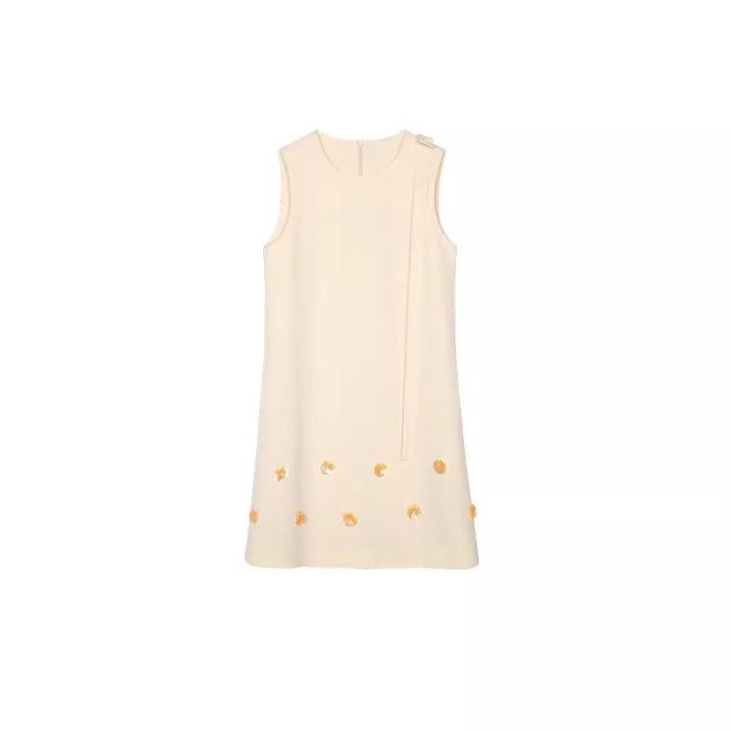 A-line Foral Round Neck Dress
