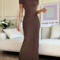 Short Sleeve Maxi Tee Dress