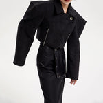 Wide Shoulder Short Coat
