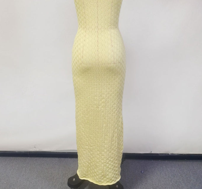 Openwork Sleeveless Maxi Dress