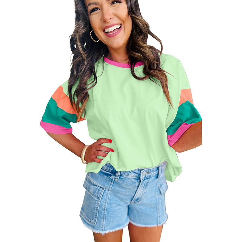 Round Neck Half Sleeved Top