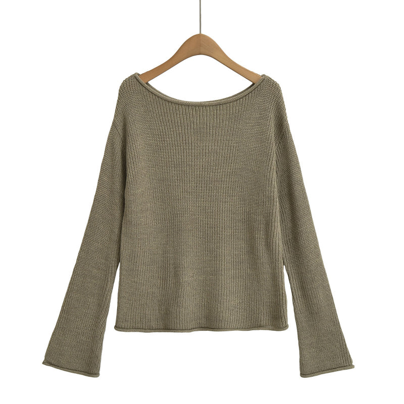 The Essential One-Shoulder Sweater: Elevated Office Style - grey
