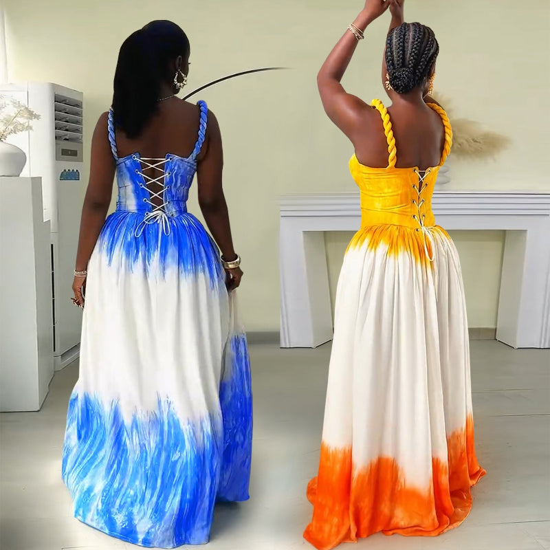 This strapless beach dress offers effortless style with a loose fit, perfect for making a bold statement by the shore.