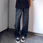 Retro Street Trend Straight Leg Denim Jeans
