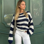Loose Striped Pullover Sweater