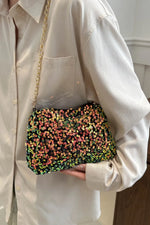 Sequin Removable Strap Shoulder Bag - Stylish & Versatile - runwayfashionista.com