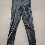 Wet-Look PU High-Waist Leggings