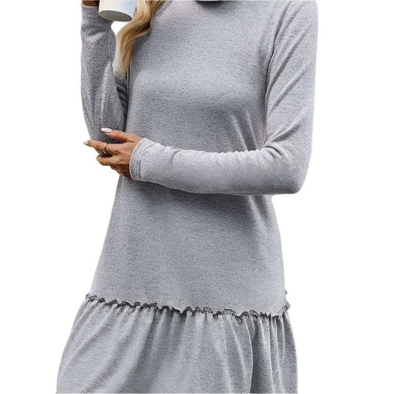 Turtleneck long sleeve dress -runwayfashionista.com