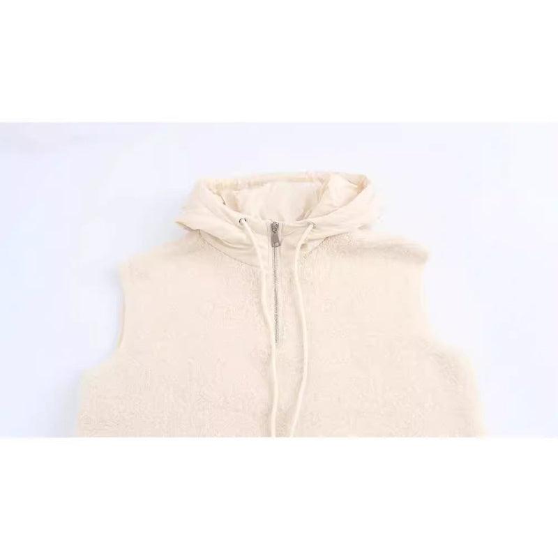 Hooded Knitted Vest