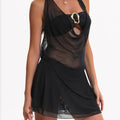 Mesh Cover-up Three-piece Set Tube Top Separated Bikini