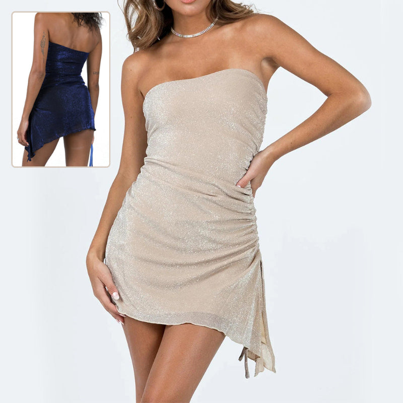 Tube Top Dress With Drawstring
