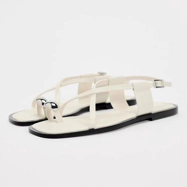 Square Toe Flat Sandals