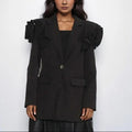 Long sleeve temperament blazer - runwayfasionista.com