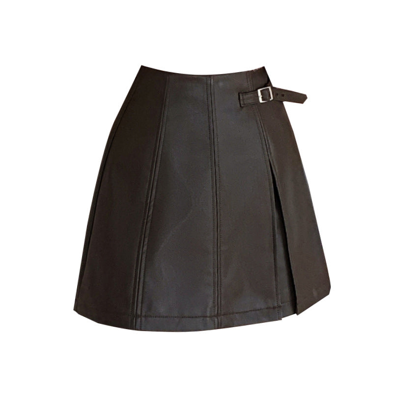 High-Waisted PU Leather Mini Skirt