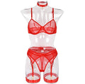 Slim Fit Four-Piece Female Underwear Set - runwayfashionista.com