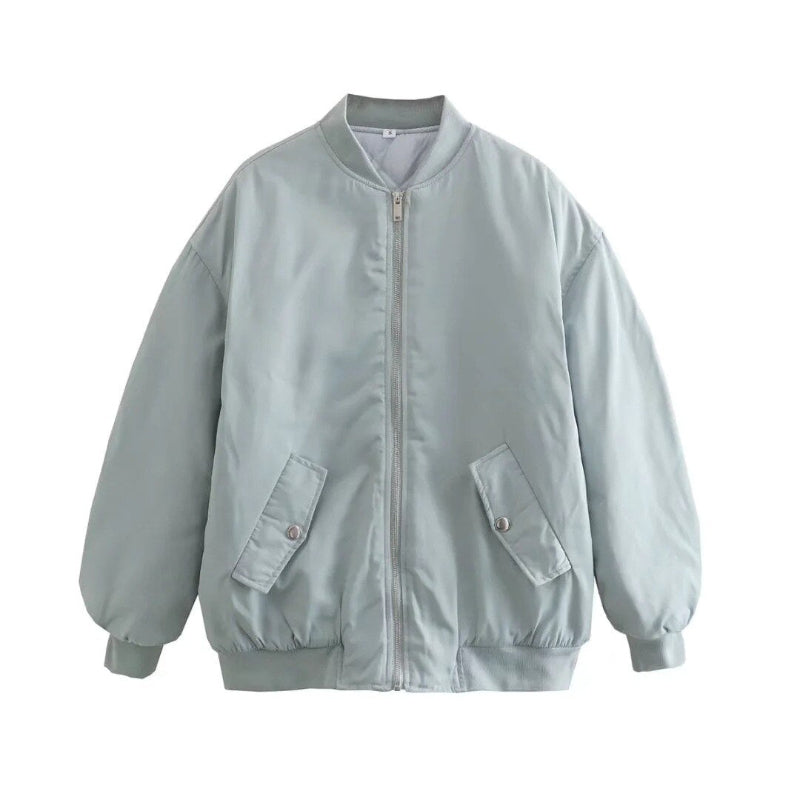 Y2K Oversized Long Sleeve Hoodie- light blue