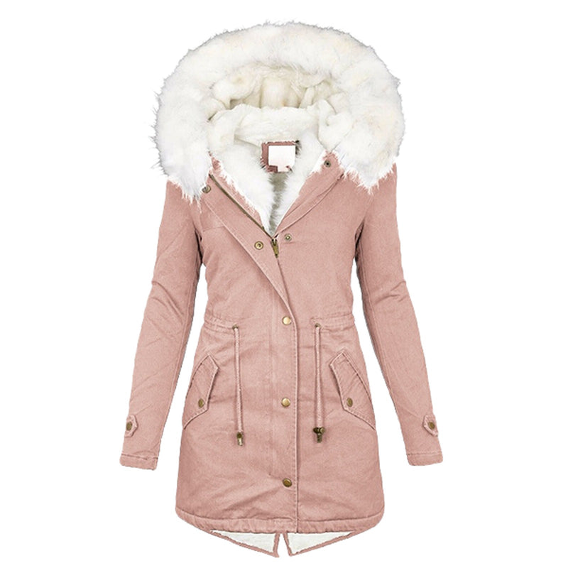 Windbreaker Hooded Warm Plush Coat - runwayfashionista.com