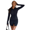 Ruched Long Sleeve Slim Mini Dress
