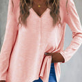 V-Neck Long Sleeve T-Shirt - runwayfashionista.com