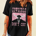 Graphic Round Neck Short Sleeve T-Shirt - runwayfashionista.com