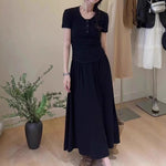 Fitted Top and Midi Skirt Two-Piece Set