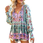 Patchwork Translucent Long Sleeve Shirt