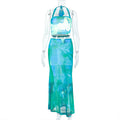 Slim fit hip-hugging two-piece suspender long skirt set in green